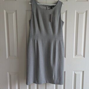 NWT White House Black Market Gray Wool Dress size 12